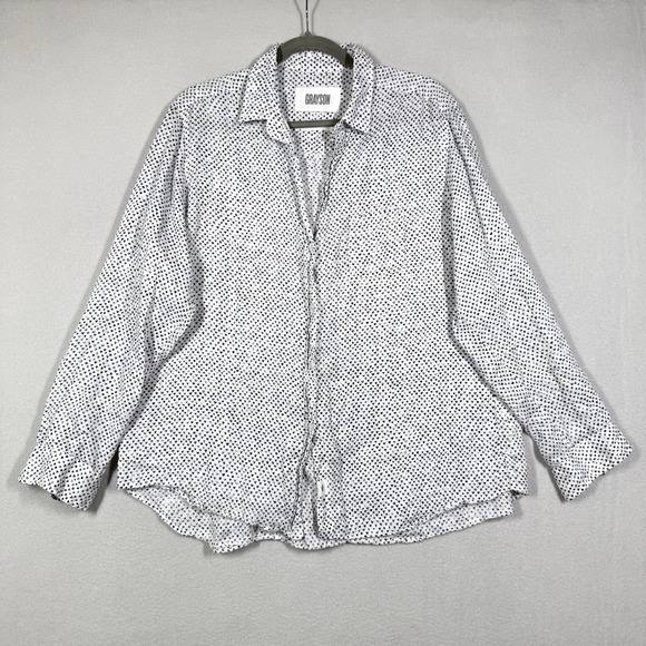 Grayson Tops - Grayson by Frank and Eileen Top Womens XL‎ The Hero Shirt Linen Heart Print